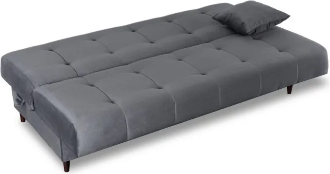 Sofa z Funkcją Spania LIMA Rozkładana Wersalka Dwuosobowa Szara Nowoczesna do Salonu