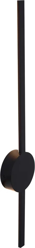 Nowoczesny kinkiet czarny 60 cm z LED - Clockwise