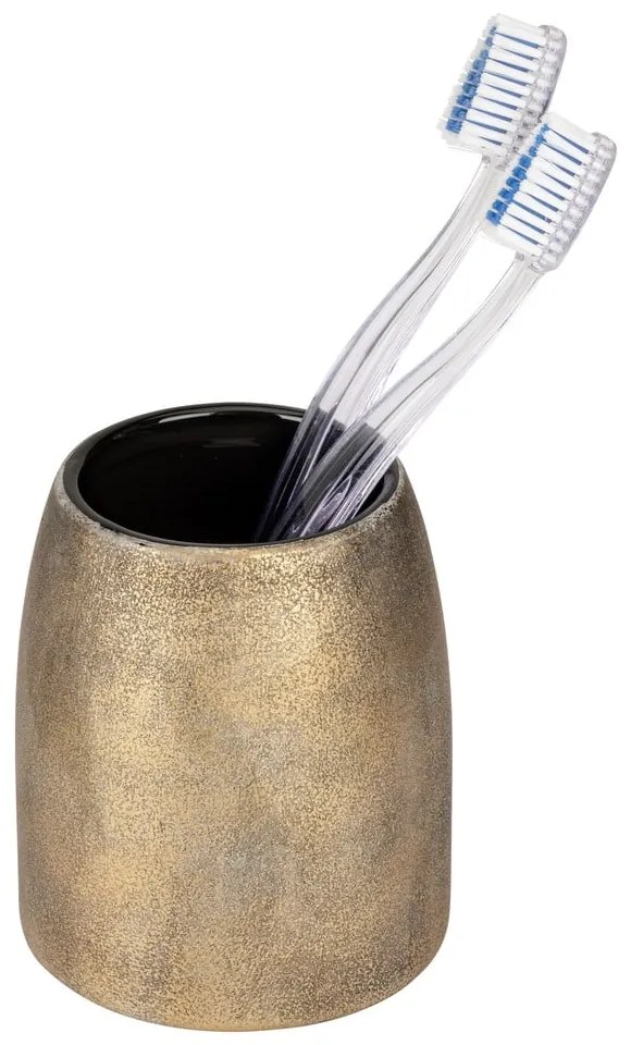 Ceramiczny kubek na szczoteczki do zębów w kolorze brązu Tremea – Wenko