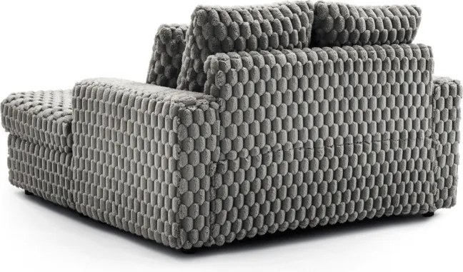 Fotel Wypoczynkowy Sofa KOBEL Szary Pluszowy Nowoczesny