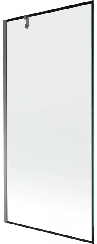 Mexen Next parawan nawannowy 1-skrzydłowy 90 x 150 cm, czarny wzór, gun metal - 895-090-000-00-70-95