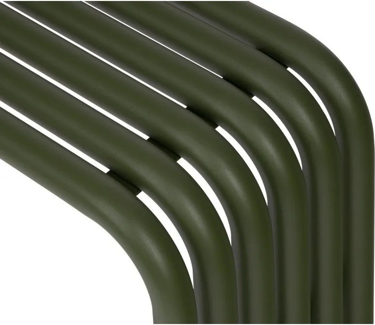 Zielona metalowa ławka ogrodowa Nokk – noo.ma