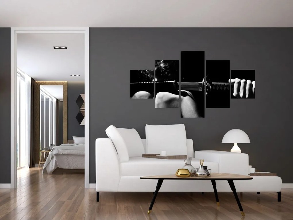 Obraz - Kobieta z mieczem (125x70 cm)