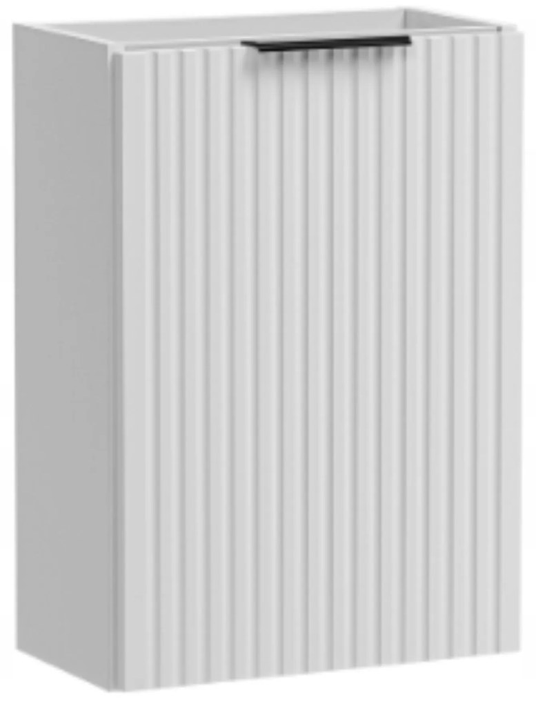 Szafka wisząca pod umywalkę biała ryflowany front 40 x 22 cm ASTROS White