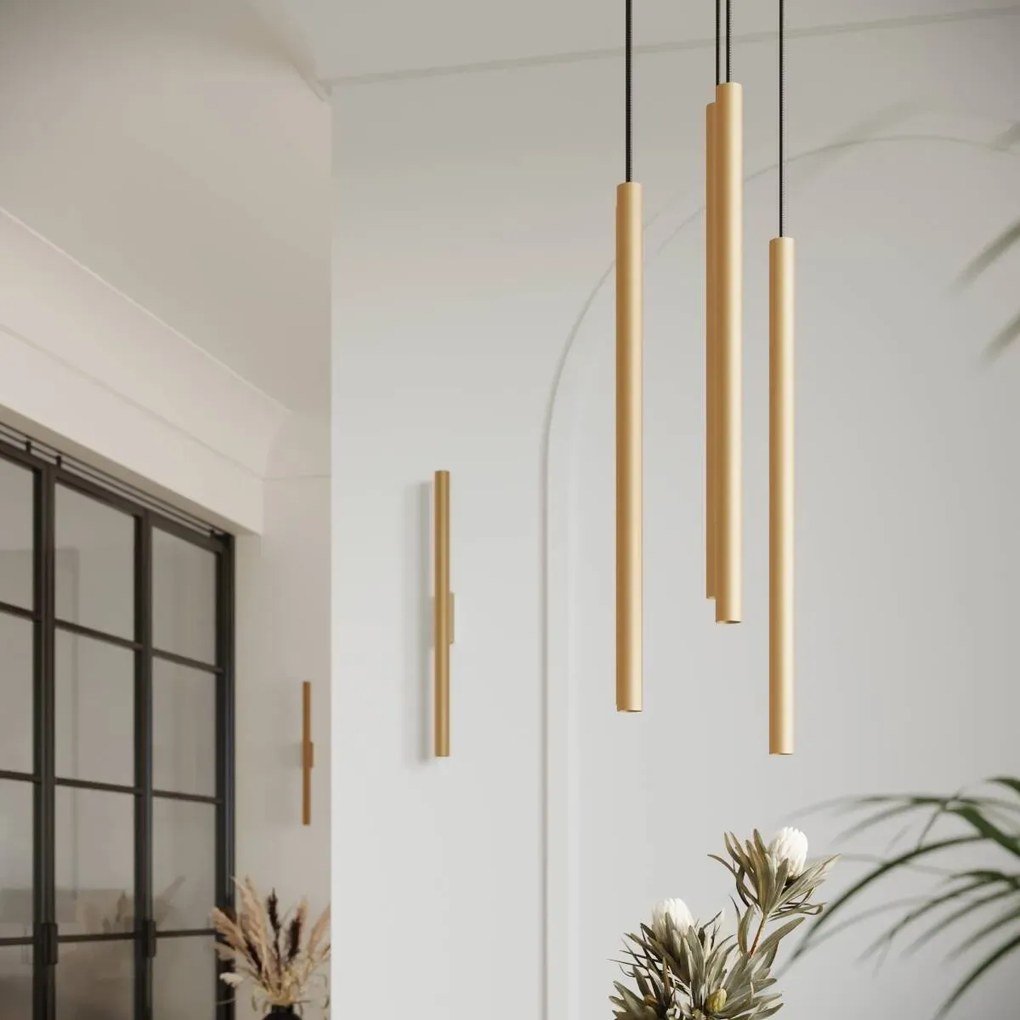 Lampa wisząca PASTELO 2 złota SOLLUX LIGHTING