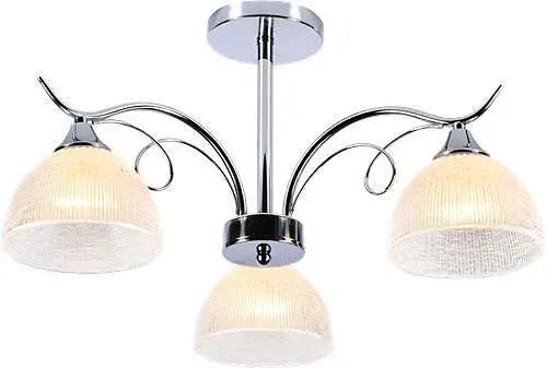 Srebrny trzyramienny elegancki żyrandol - A266 K8-T62