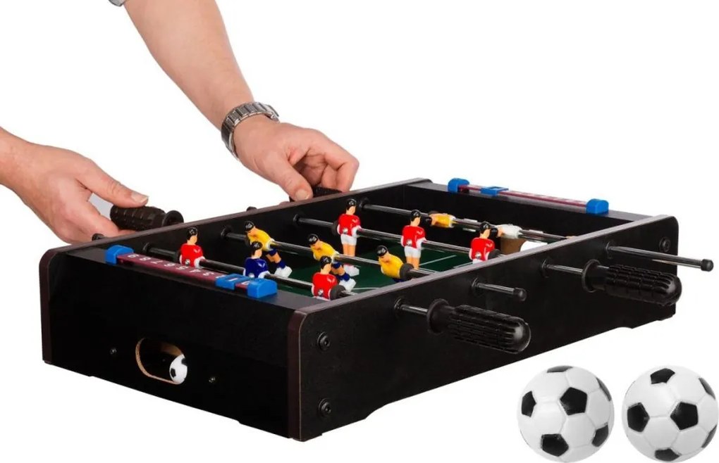 Mini piłkarzyki 51x31x8 cm, czarne