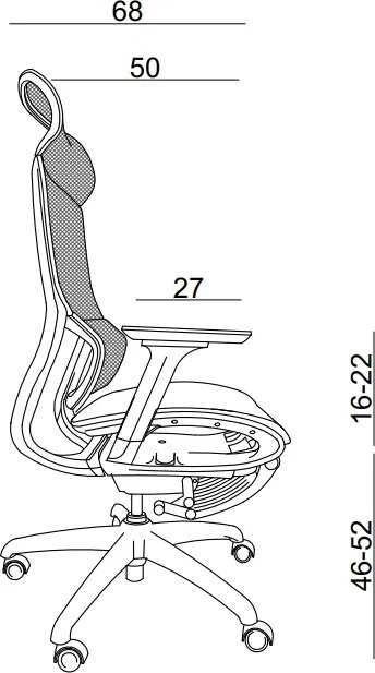 Ergonomiczny fotel biurowy z podnóżkiem Space