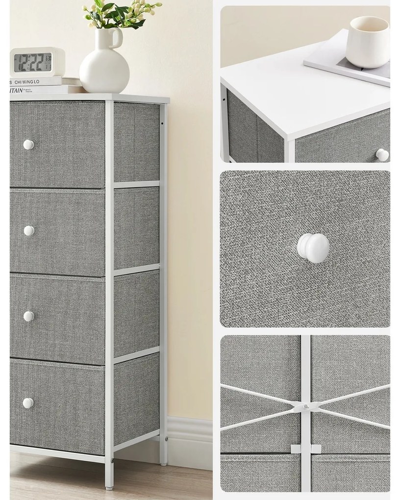 Komoda E1031 GREY, 45 cm, S