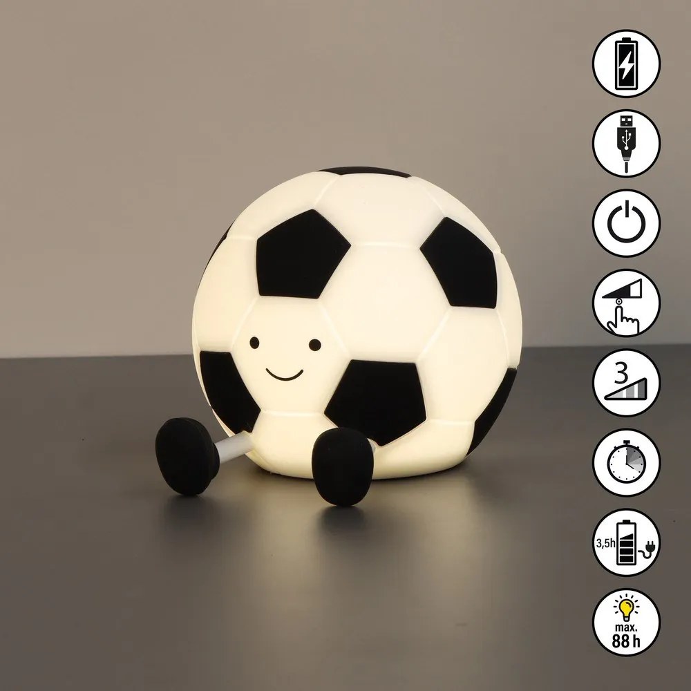 Czarno-biała dziecięca lampka nocna Kalle – Fischer &amp; Honsel