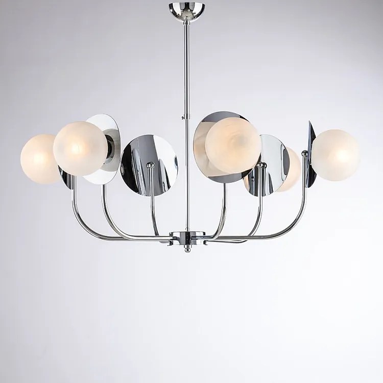 Selene - Lampa wisząca z polerowanego chromowanego żelaza 6 lamp X 80 - Ø92 - BL281-6-CR