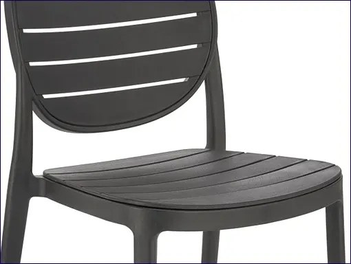Czarne nowoczesne krzesło sztaplowane 120cm R0-K20