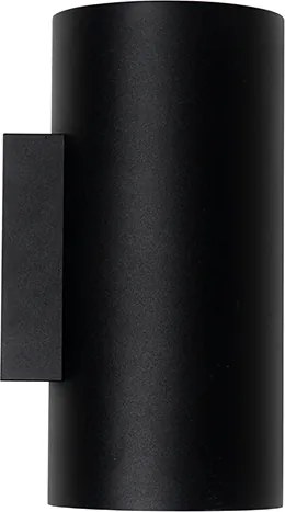 Designerska lampa ścienna czarna ze złotem - Sab