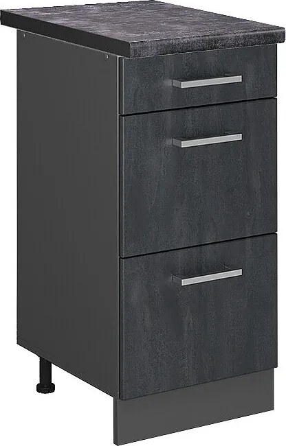 Szafka dolna do kuchni czarny beton 40x60x81.6 r-line