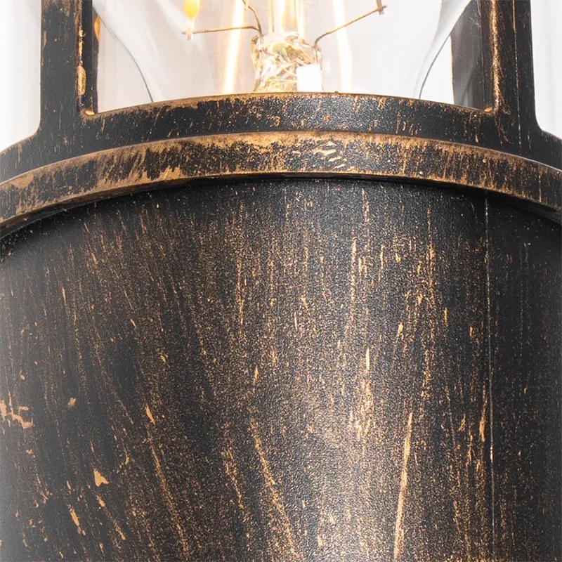 Zewnetrzna Lampa ścienna zewnętrzna antyczne złoto IP54 z czujnikiem ruchu - Kiki Nowoczesny Oswietlenie zewnetrzne