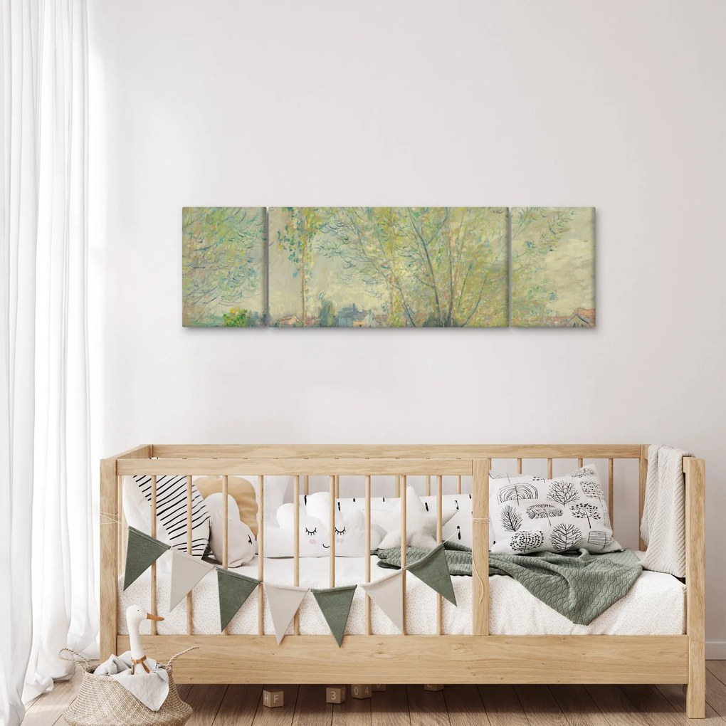 Obraz - Claude Monet, The Willows, reprodukcje (170x50 cm)