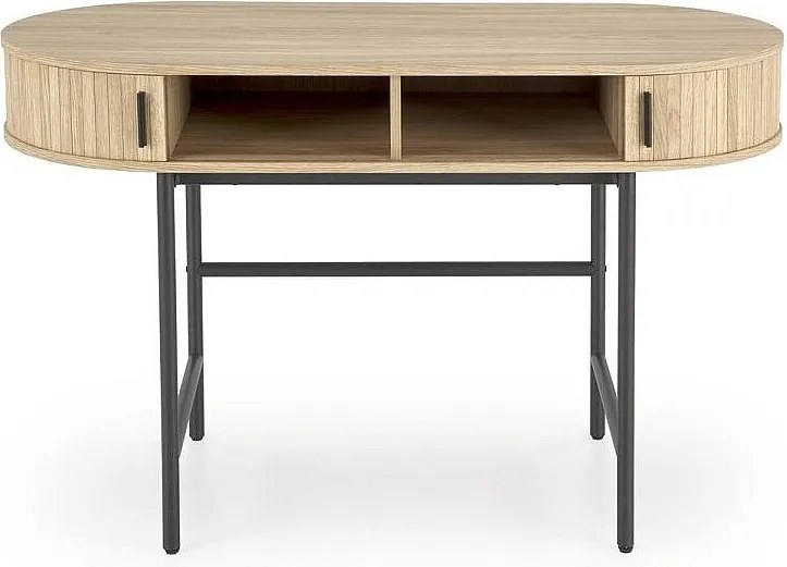 Biurko B51 dąb naturalny/czarne