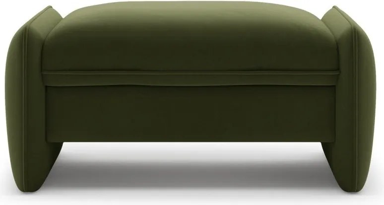 Zielony aksamitny podnóżek Georgia – Micadoni