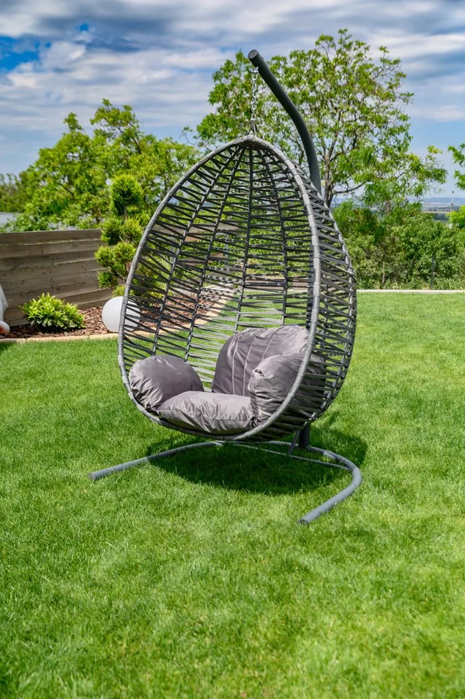 PROMOCJA Jasnoszary wiszący fotel bez stojaka NARS II klasa jakości