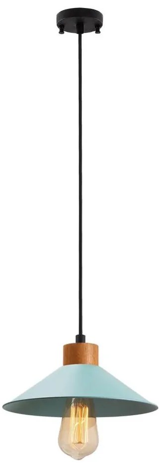 Żyrandol na przewodzie MANAVGAT 1xE27/40W/230V niebieski/brązowy