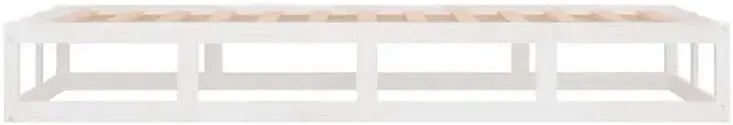 Białe pojedyncze drewniane łóżko 90x200 N4-W43
