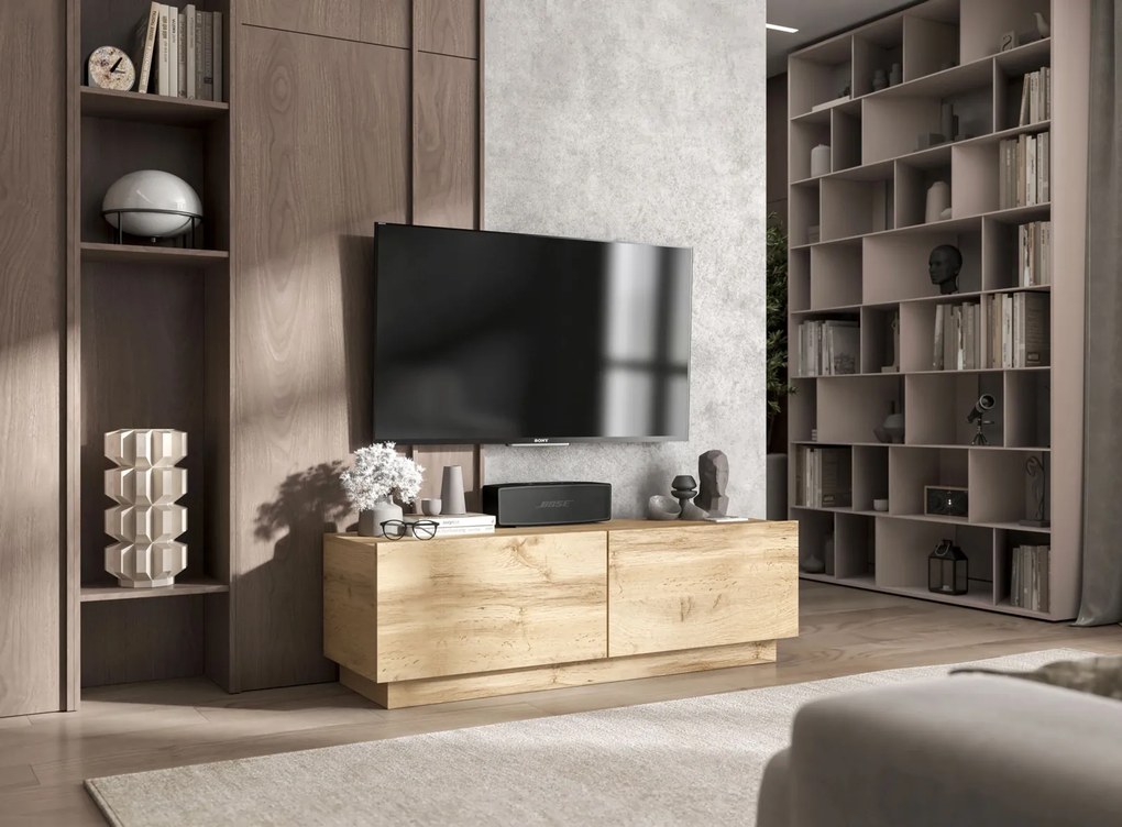 Dwudrzwiowa szafka RTV na cokole Enjoy dąb artisan