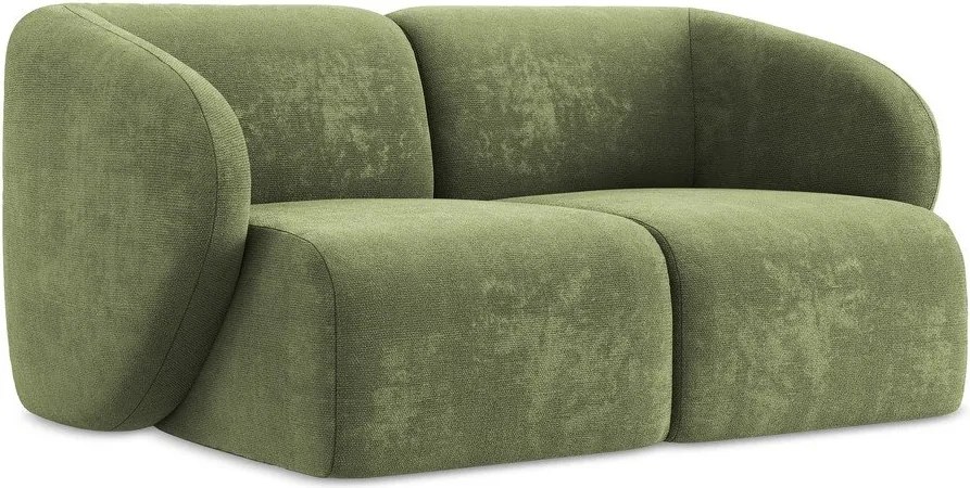 Zielona sofa z tkaniny szenilowej 174 cm Lani – Makamii