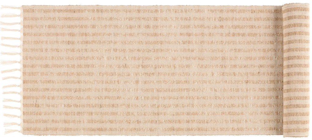 Bieżnik na stół z juty i bawełny, 33 x 140 cm