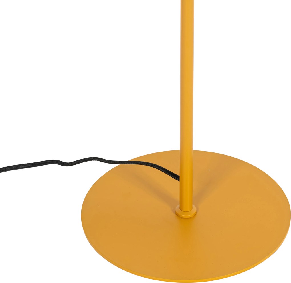 Designerska lampa podłogowa żółta - Triangolo