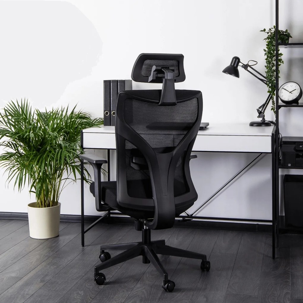Ergonomiczny fotel biurowy z tkaniny membranowej i siatki Spiral