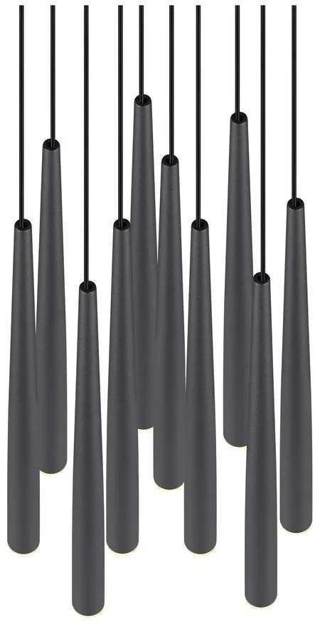 Czarna lampa wisząca LED ø 30 cm Cala – Trio Select