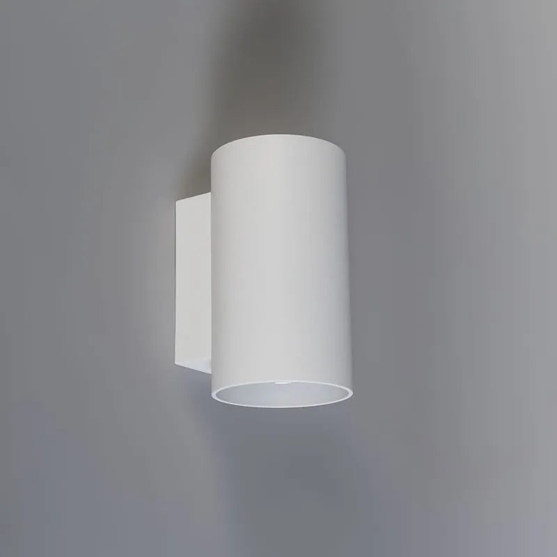 Zestaw 2 Nowoczesnych lamp ściennych białych okrągłych 2-światłowych - Sandy Oswietlenie wewnetrzne