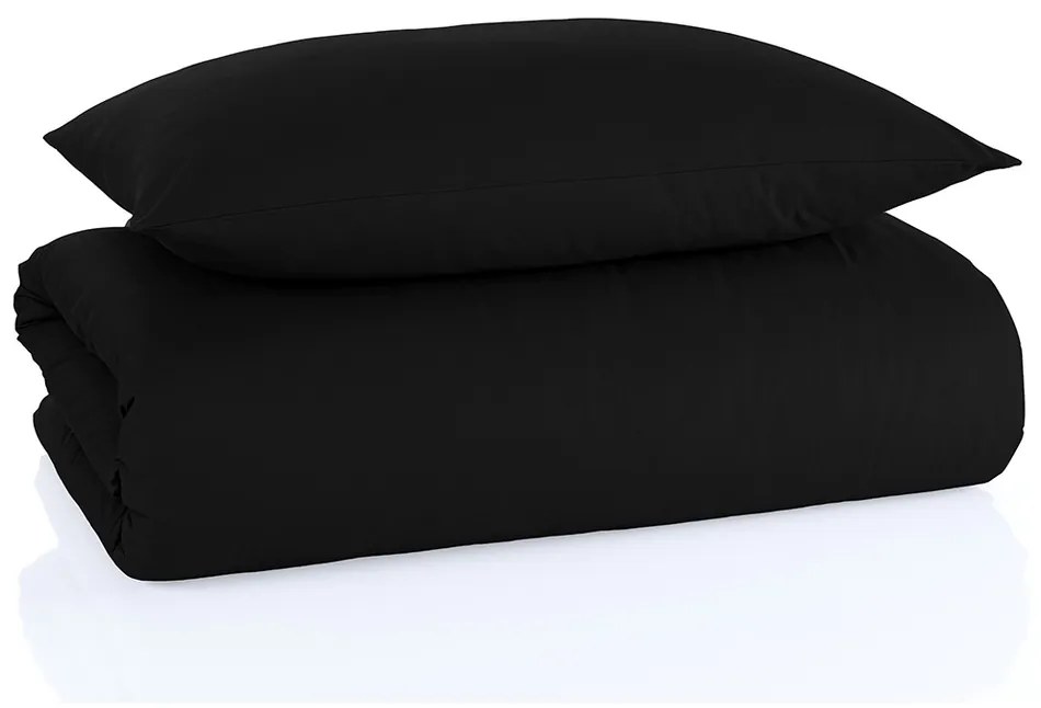 Pościel bawełniana Color czarny 140 x 200 cm, 70 x 90 cm