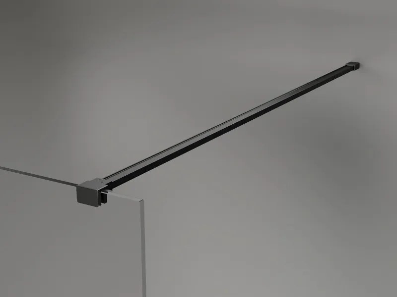 Mexen Kioto-X ścianka prysznicowa Walk-in 60 x 200 cm, grafit 10 mm, czarna - 800-060-101-70-40-X