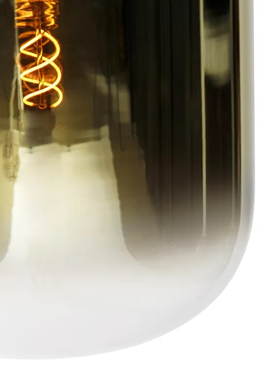 Designerska lampa wisząca czarna ze złotym szkłem 2-światłowa - BlissDesignerski Oswietlenie wewnetrzne