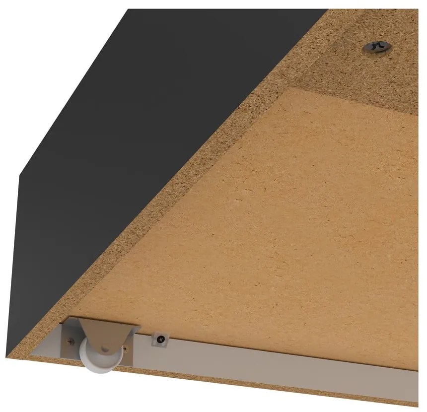 Czarne szuflady pod łóżko zestaw 2 szt. 90x190/140x190 cm Naia – Tvilum
