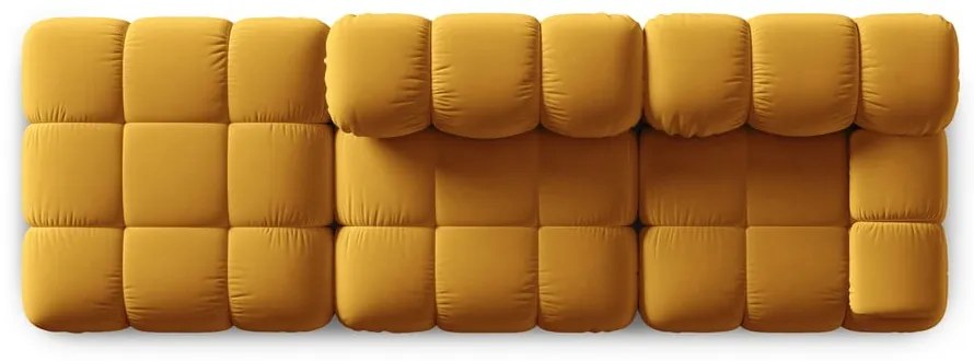 Żółta aksamitna sofa 282 cm Bellis – Micadoni Home