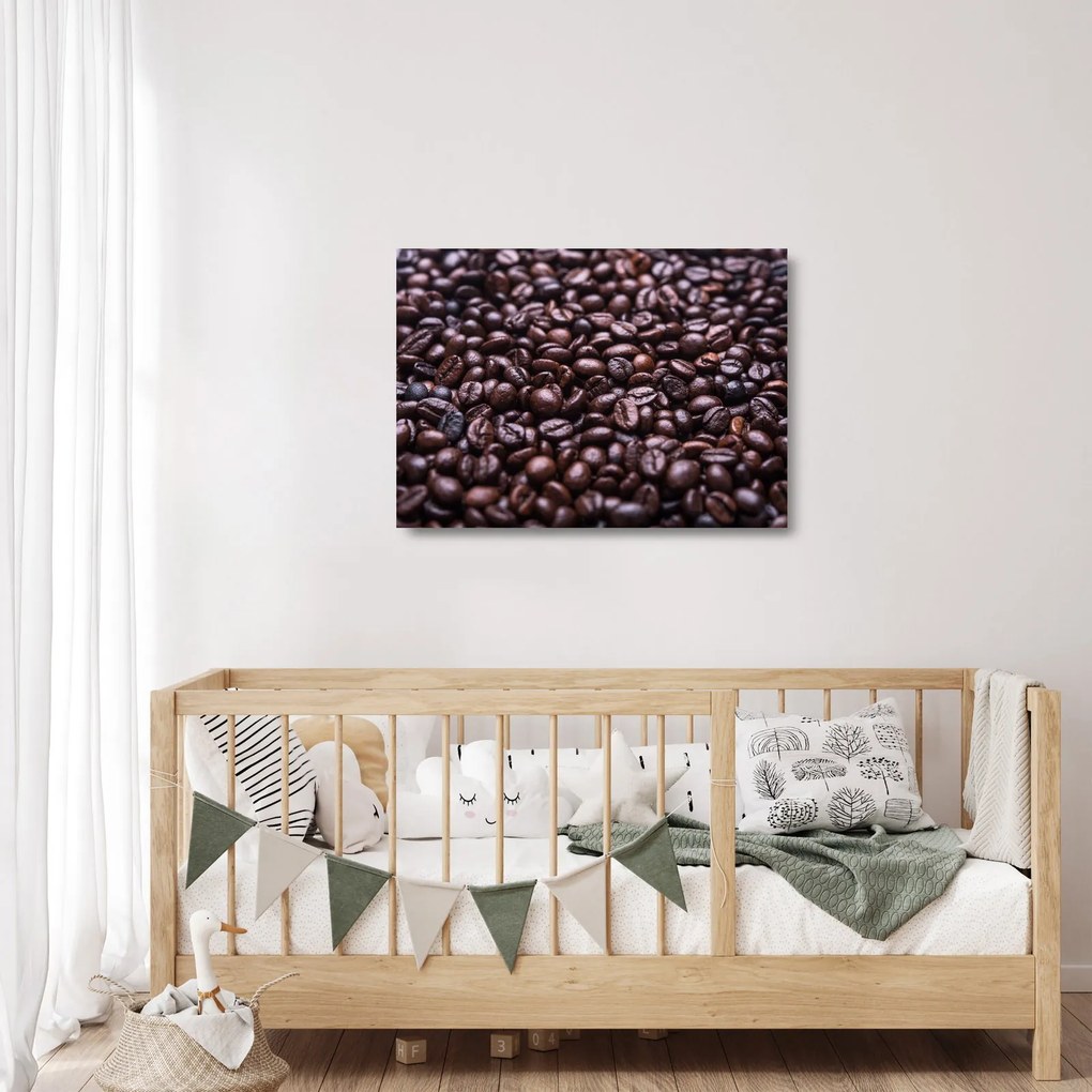 Obraz na szkle ziaren kawy (70x50 cm)