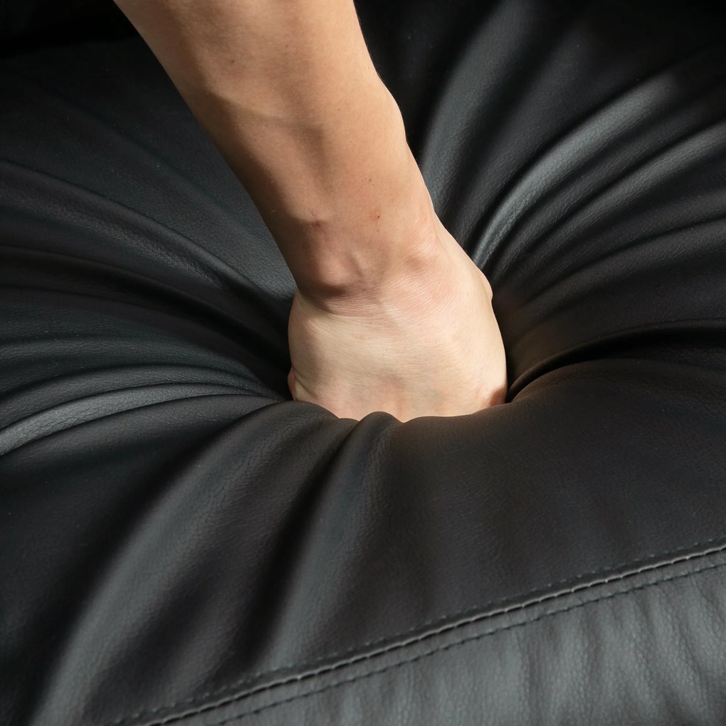 HOMCOM Fotel masujący z funkcją leżenia 2 punkty masażu sztuczna skóra czarny 68x88x98cm | Aosom PL