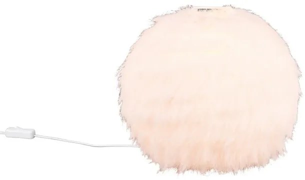 Kremowa lampa stołowa (wys. 24 cm) Furry – Trio