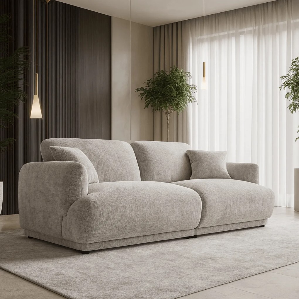 Sofa AMBELIA Dwuosobowa Beżowa Nowoczesna