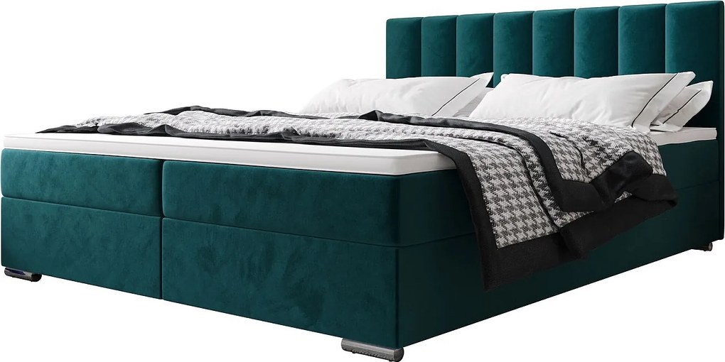 BEDANTE Łóżko kontynentalne ZILANO2 160x200 Itaka 39 Niebieski