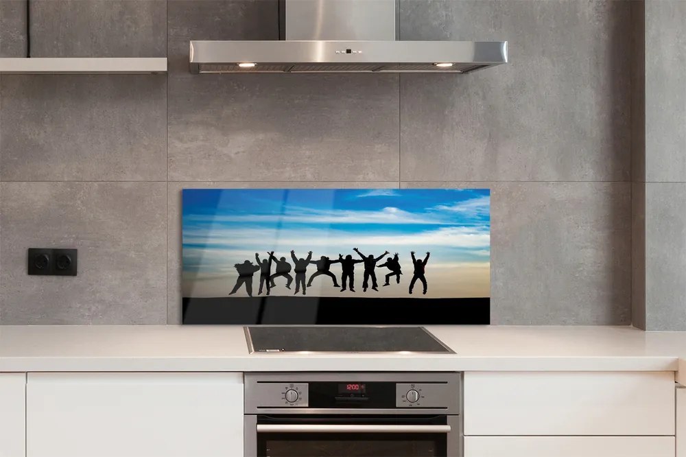 Panel nad Blat Kuchenny Ludzie na tle Nieba i Chmur