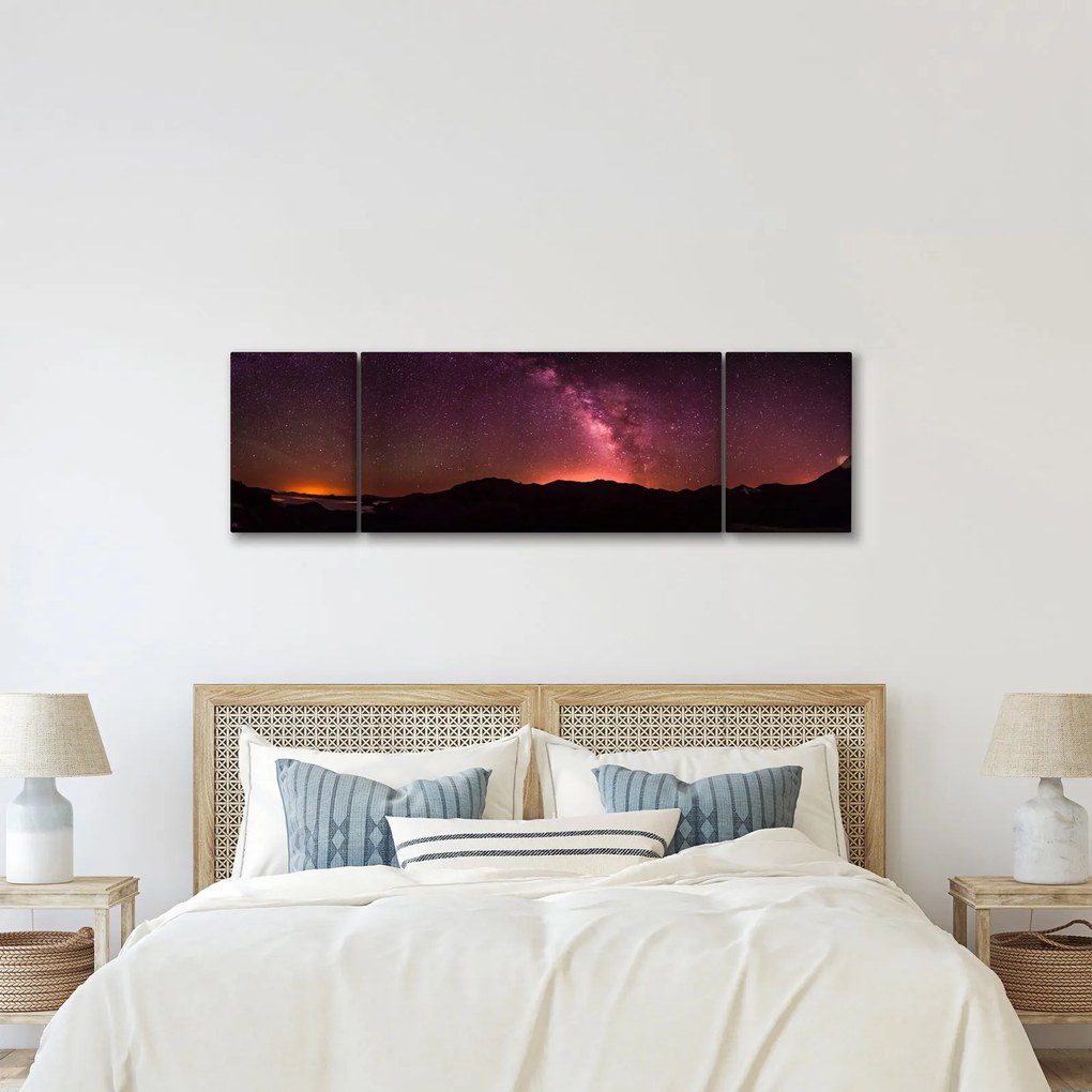Obraz różowej Drogi Mlecznej (170x50 cm)