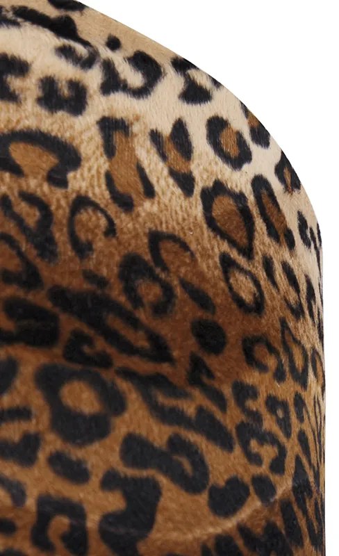 Abażur welurowy w leoparda 40/40/40 złoto w środku klasyczny/Antyczny