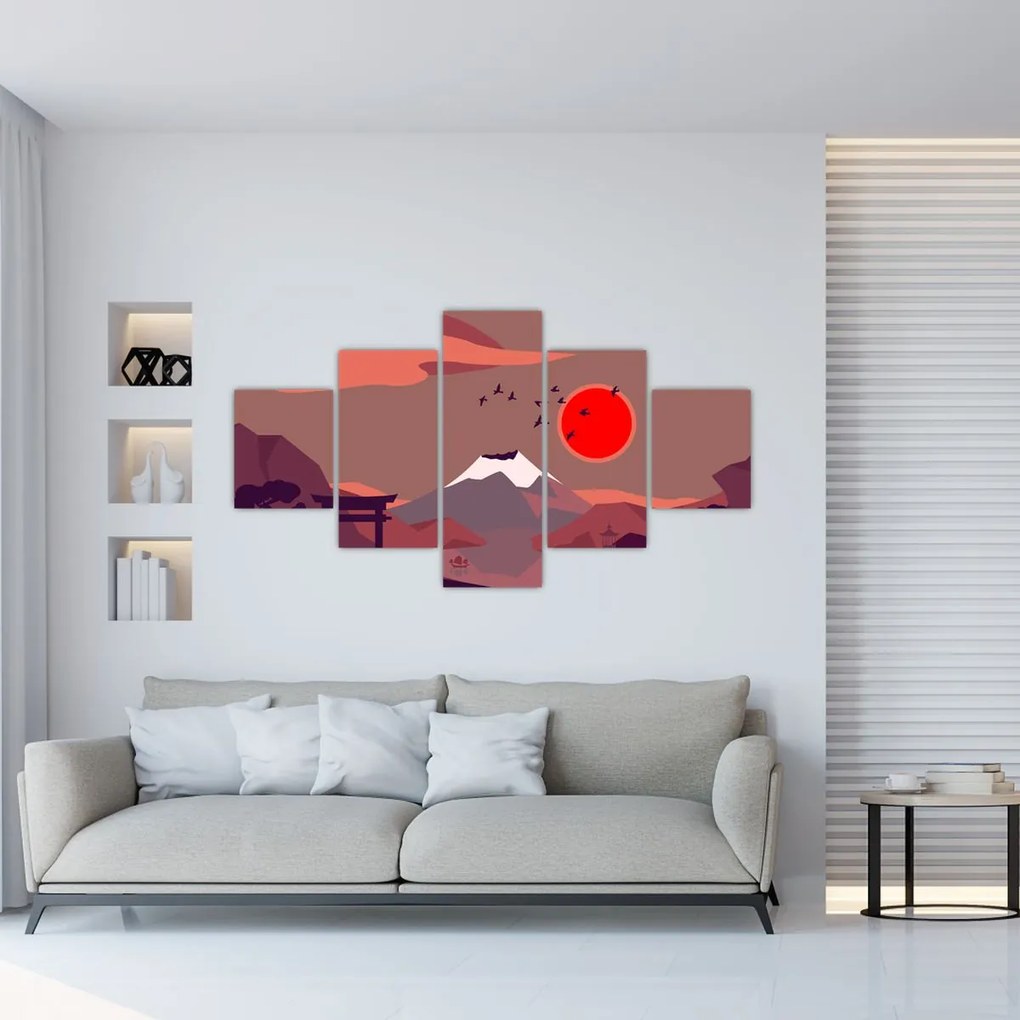 Obraz - Góry Fuji (125x70 cm)