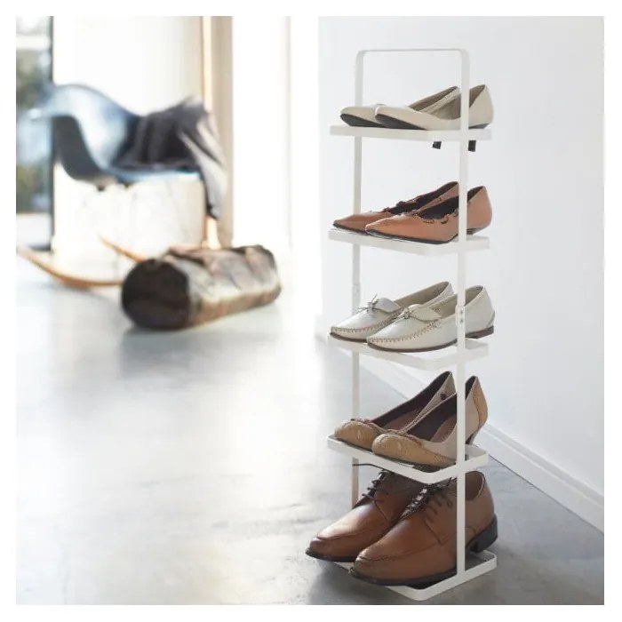 Biały metalowy regał na buty Tower Shoe Rack – YAMAZAKI