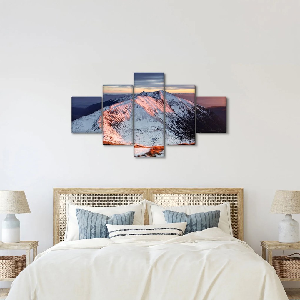 Obraz - Zimowa panorama górska II. (125x70 cm)