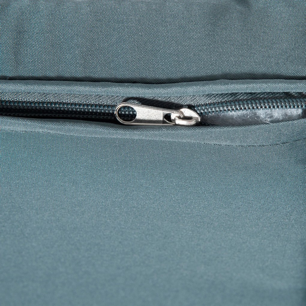 Outsunny fotel bujany krzesło ogrodowe, polirattan z szarymi poduszkami