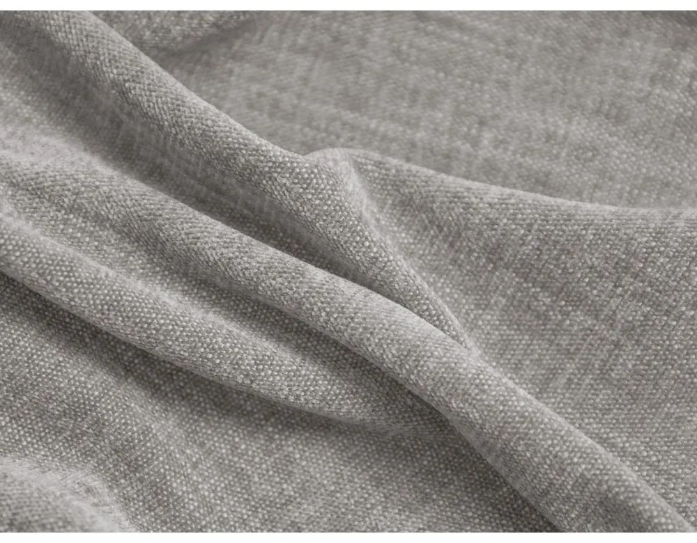 Jasnoszare tapicerowane łóżko dwuosobowe ze schowkiem ze stelażem 200x200 cm Martina – Micadoni